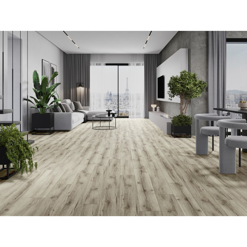 Mexen Wirginia panneaux vinyles 1240 x 182 mm SPC 6,5 mm, sous-couche IXPE 1,5 mm, 4 V-Fuga, Chêne - F1005-1240-182-505-4V1-01