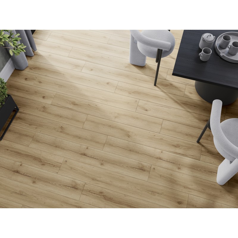 Mexen Sun Valley panneaux en vinyle 1240 x 182 mm SPC 6,5 mm, sous-couche IXPE 1,5 mm, 4 V-Joint, Chêne