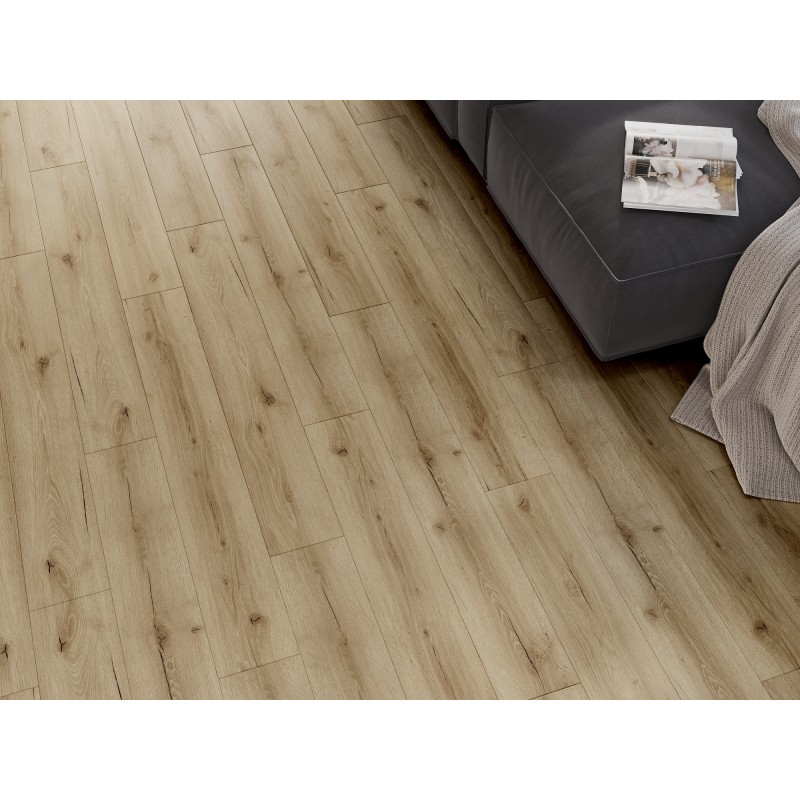 Mexen Sun Valley panneaux en vinyle 1240 x 182 mm SPC 6,5 mm, sous-couche IXPE 1,5 mm, 4 V-Joint, Chêne