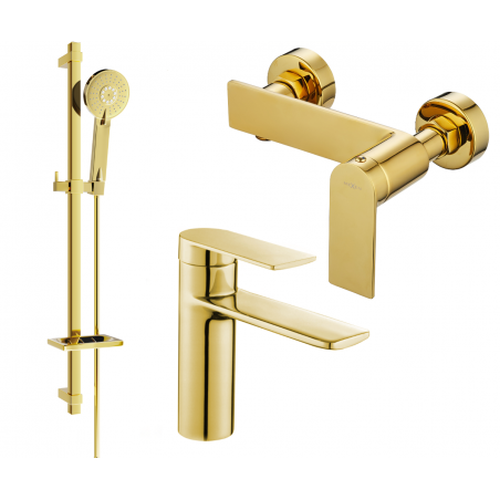 Mexen Zero Ensemble de douche DQ40, doré - 71104DQ40-50