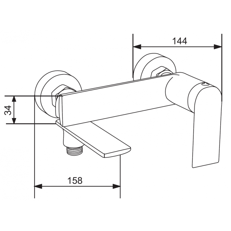 Mexen Zero R40 ensemble pour baignoire, doré - 71103R40-50