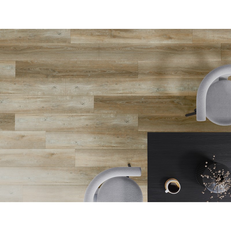 Mexen Cortland panneaux vinyles 1240 x 182 mm SPC 6,5 mm, sous-couche IXPE 1,5 mm, 4 V-Joints, Chêne