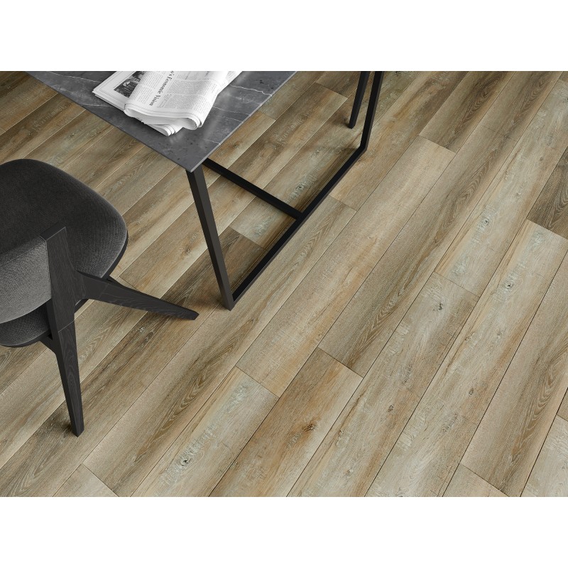 Mexen Cortland panneaux vinyles 1240 x 182 mm SPC 6,5 mm, sous-couche IXPE 1,5 mm, 4 V-Joints, Chêne