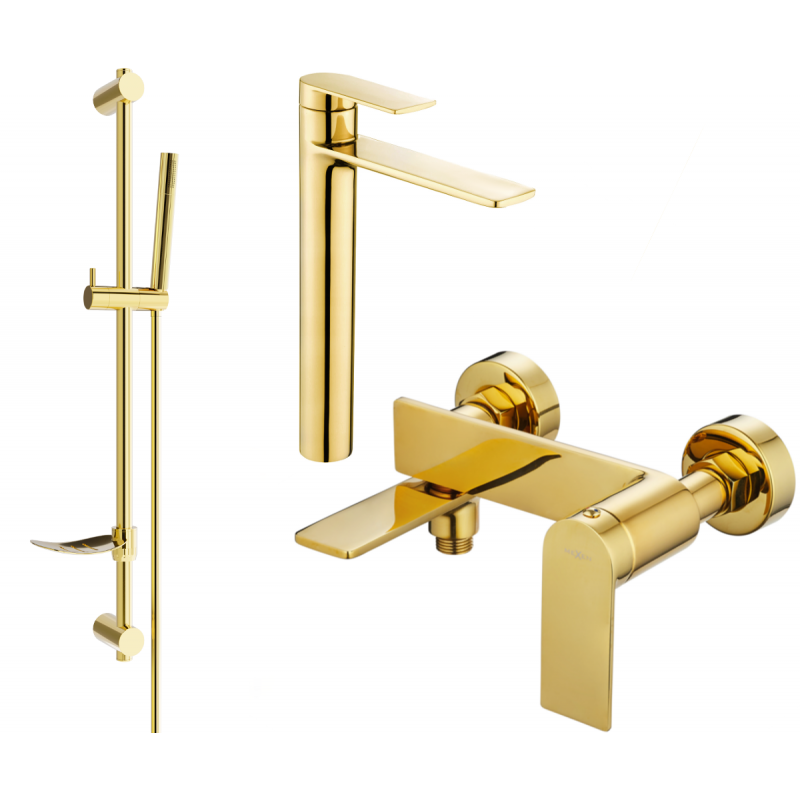 Mexen Zero DF70 ensemble de bain, doré - 7113DF70-50