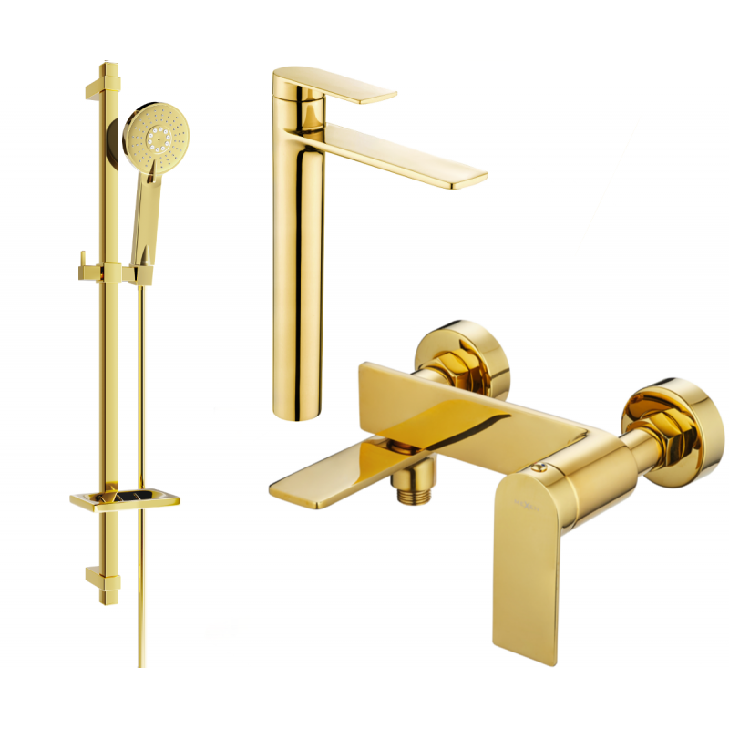 Mexen Zero Ensemble de baignoire DQ40, doré - 7113DQ40-50