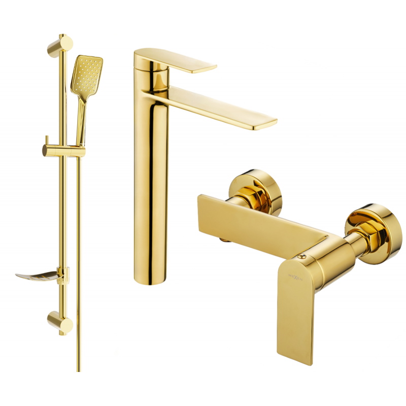 Mexen Zero DF62 ensemble de douche, doré - 71114DF62-50