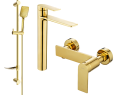 Mexen Zero DF62 ensemble de douche, doré - 71114DF62-50