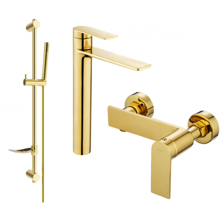 Mexen Zero DF70 ensemble de douche, doré - 71114DF70-50