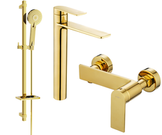 Mexen Zero DQ40 ensemble de douche, doré - 71114DQ40-50