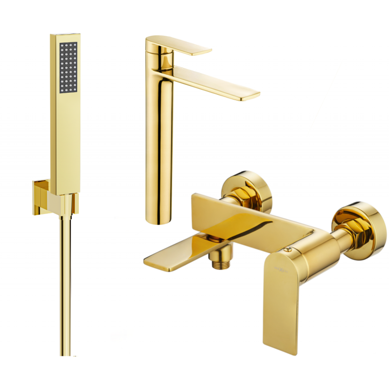Mexen Zero R02 ensemble de bain, doré - 71113R02-50