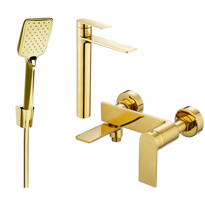 Mexen Zero R62 ensemble de baignoire, doré - 71113R62-50