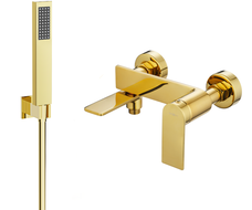 Mexen Zero R02 robinet de bain avec ensemble de douche, or - 7113R02-50