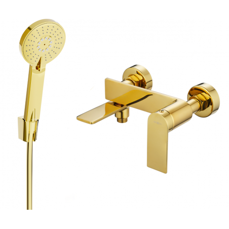 Mexen Zero R40 robinet de baignoire avec ensemble de douche, doré - 7113R40-50
