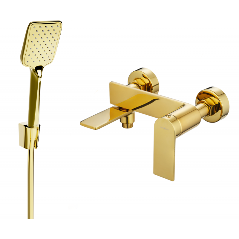Mexen Zero R62 robinet de baignoire avec ensemble de douche, doré - 7113R62-50