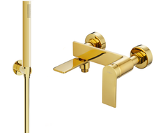 Mexen Zero R70 robinet de bain avec ensemble de douche, or - 7113R70-50