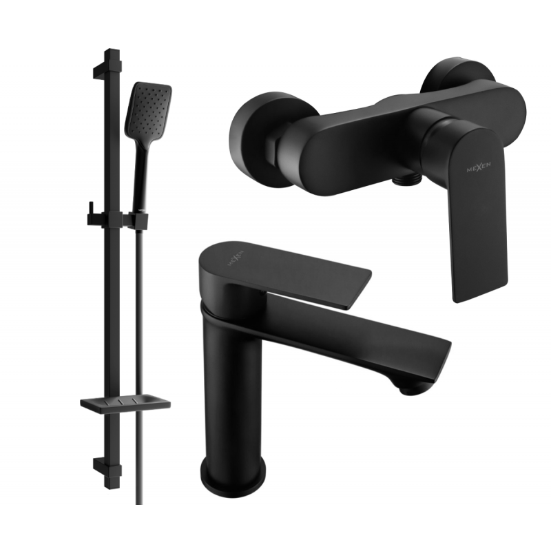 Mexen Royo Ensemble de douche DQ62, noir - 72204DQ62-70