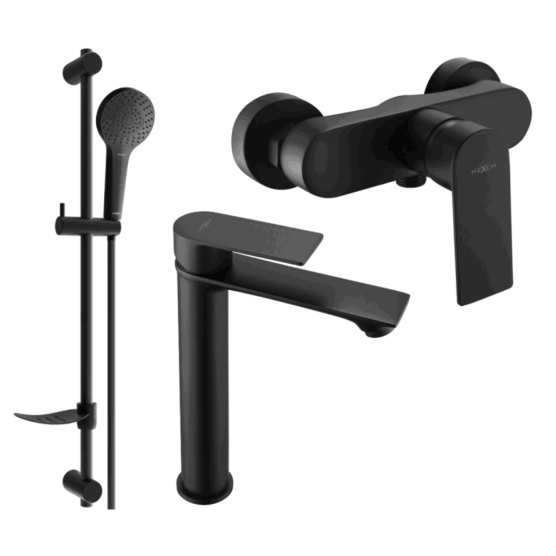 Mexen Royo Ensemble de douche DF05, noir - 72214DF05-70