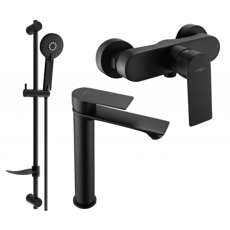Mexen Royo DF40 ensemble de douche, noir - 72214DF40-70