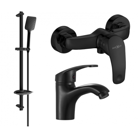 Ensemble de douche Mexen Fabia DB62, noir - 746504DB62-70