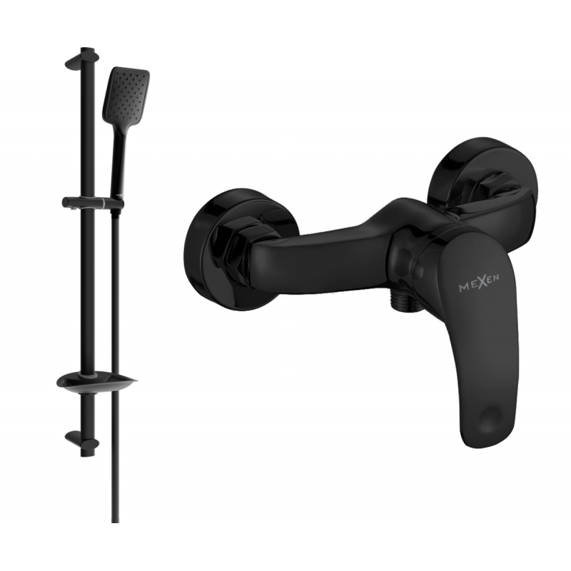Mexen Fabia DB62 robinet de douche avec ensemble de douche, noir - 74654DB62-70
