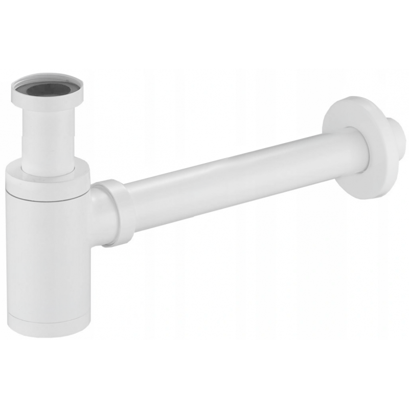 Mexen demi-siphon rond pour lavabo, Blanc - 79950-20