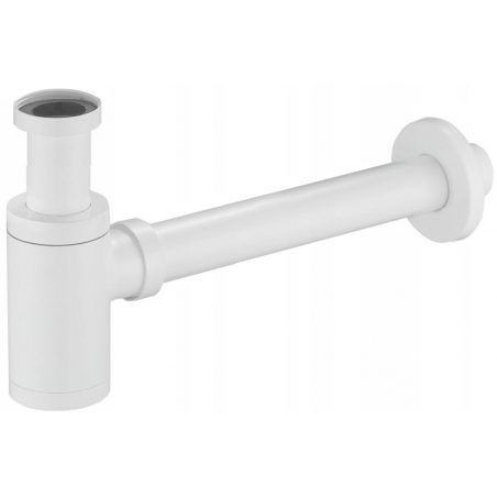 Mexen demi-siphon rond pour lavabo, Blanc - 79950-20