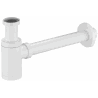 Mexen demi-siphon rond pour lavabo, Blanc - 79950-20