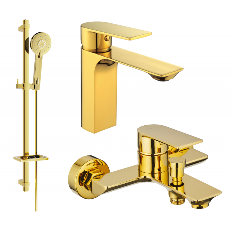 Mexen Alexa DQ40 ensemble baignoire, doré - 71203DQ40-50