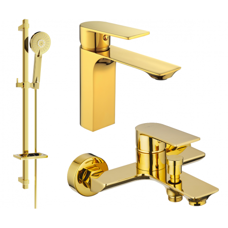 Mexen Alexa DQ40 ensemble de bain, doré - 71203DQ40-50