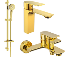 Mexen Alexa DQ40 ensemble de bain, doré - 71203DQ40-50