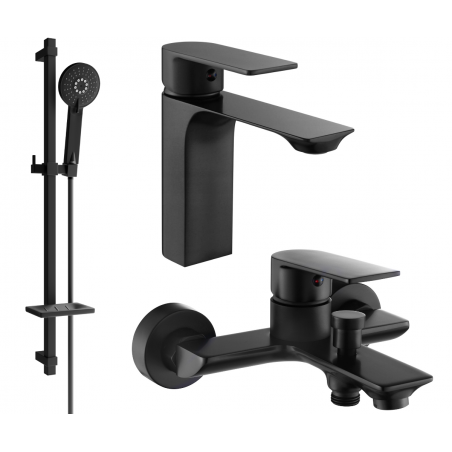 Mexen Alexa Ensemble de baignoire DQ40, noir - 71203DQ40-70