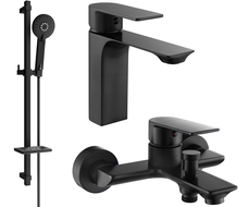 Mexen Alexa Ensemble de baignoire DQ40, noir - 71203DQ40-70