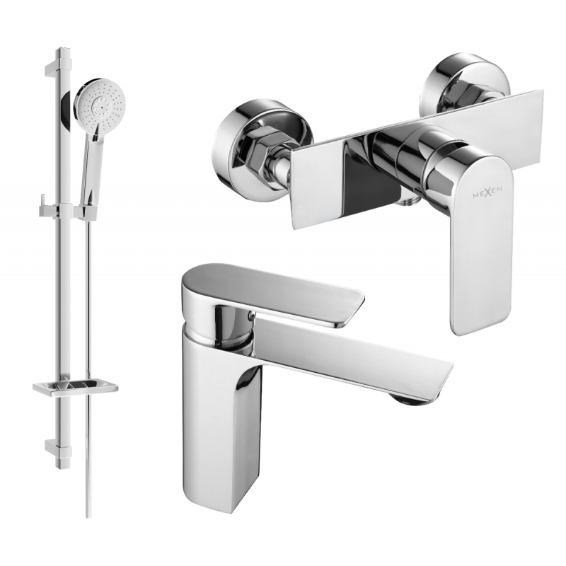 Mexen Alexa DQ40 ensemble de douche, chrome - 71204DQ40-00