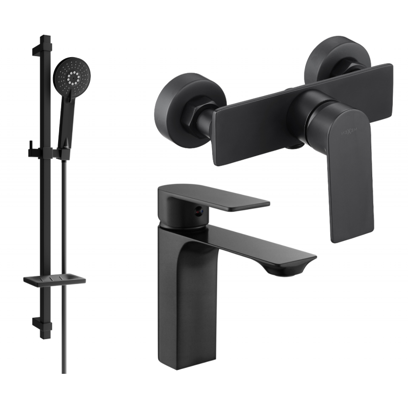 Mexen Alexa DQ40 ensemble de douche, noir - 71204DQ40-70