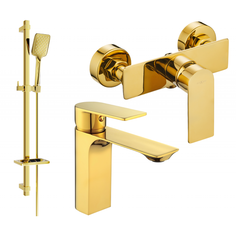 Mexen Alexa DQ62 ensemble de douche, doré - 71204DQ62-50