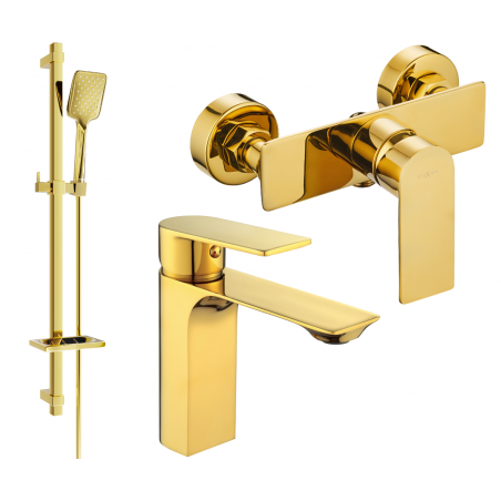Mexen Alexa DQ62 ensemble de douche, doré - 71204DQ62-50