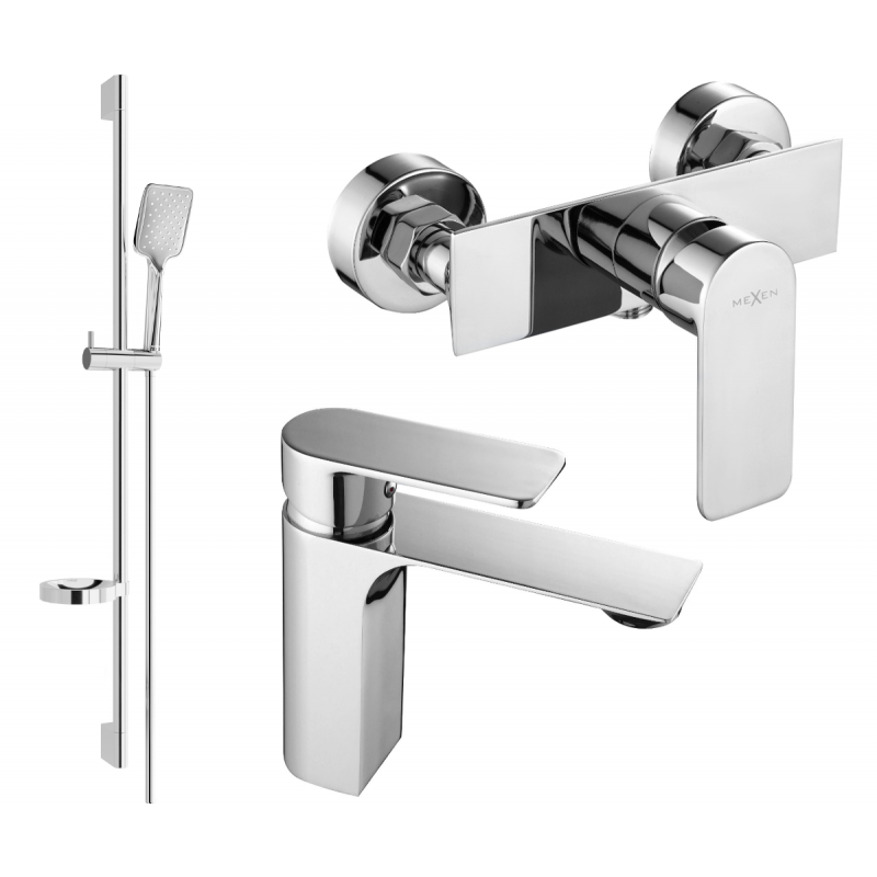 Mexen Alexa DS62 ensemble de douche, chromé - 71204DS62-00