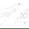 Mexen support de papier avec étagère, doré - 701197-50