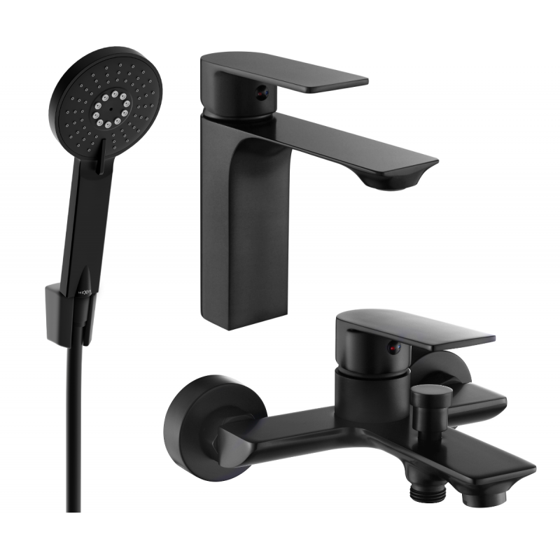 Mexen Alexa R40 ensemble de baignoire, noir - 71203R40-70