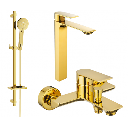 Mexen Alexa DQ40 ensemble de bain, doré - 71213DQ40-50