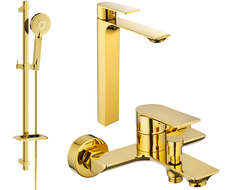Mexen Alexa DQ40 ensemble de bain, doré - 71213DQ40-50