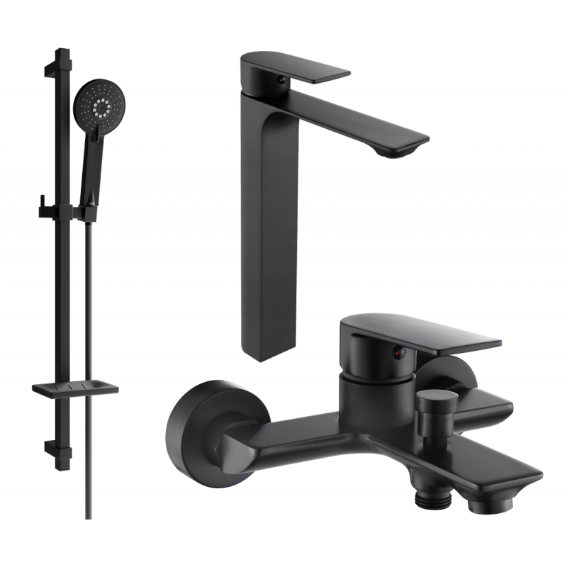 Mexen Alexa DQ40 ensemble de bain, noir - 71213DQ40-70