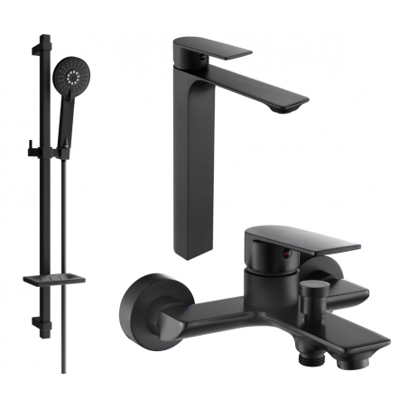 Mexen Alexa DQ40 ensemble pour baignoire, noir - 71213DQ40-70