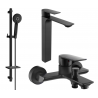 Mexen Alexa DQ40 ensemble de bain, noir - 71213DQ40-70