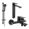 Mexen Alexa DQ40 ensemble pour baignoire, noir - 71213DQ40-70