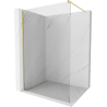 Mexen Kioto paroi de douche Walk-in 50 x 200 cm, transparent 8 mm, or brossé - 800-050-101-55-00
