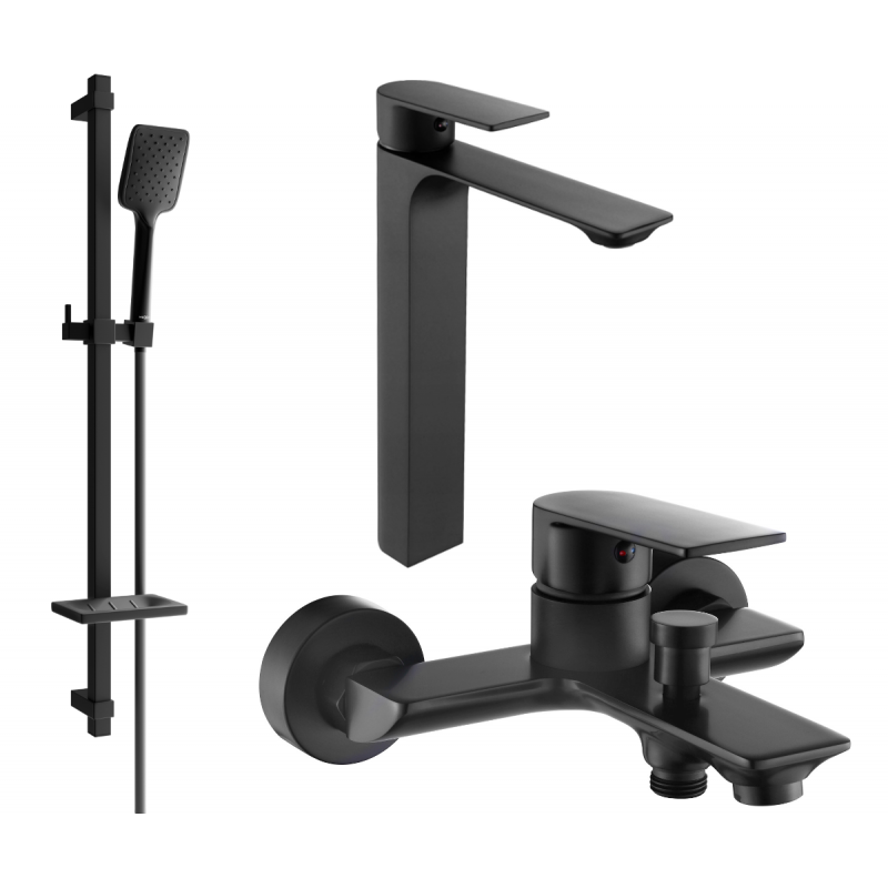 Mexen Alexa DQ62 ensemble de bain, noir - 71213DQ62-70