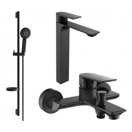 Ensemble baignoire Mexen Alexa DS40, noir - 71213DS40-70