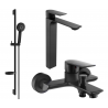 Ensemble baignoire Mexen Alexa DS40, noir - 71213DS40-70