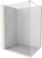 Mexen Kioto paroi de douche Walk-in 100 x 200 cm, transparent 8 mm, finition dorée brossée - 800-100-101-55-00
